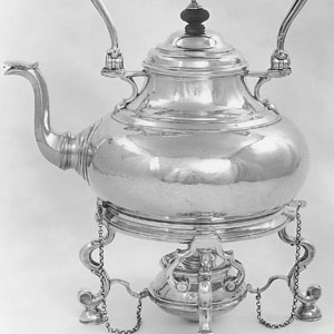Teakettle, Stand, and Lamp