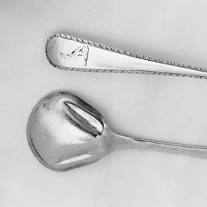 Pair of Salt Spoons (gilt bowls)