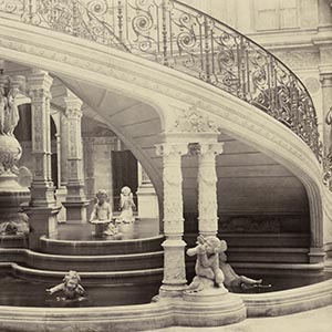 Interior of the Hotel de Ville, l’escalier á double révolution de la cour Louis XIV
